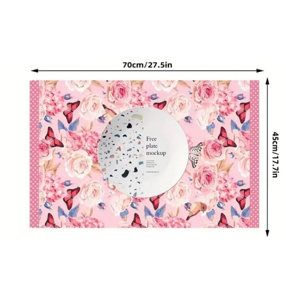 Set of 2 Floral Bird Butterflies Kitchen / Hand Towels